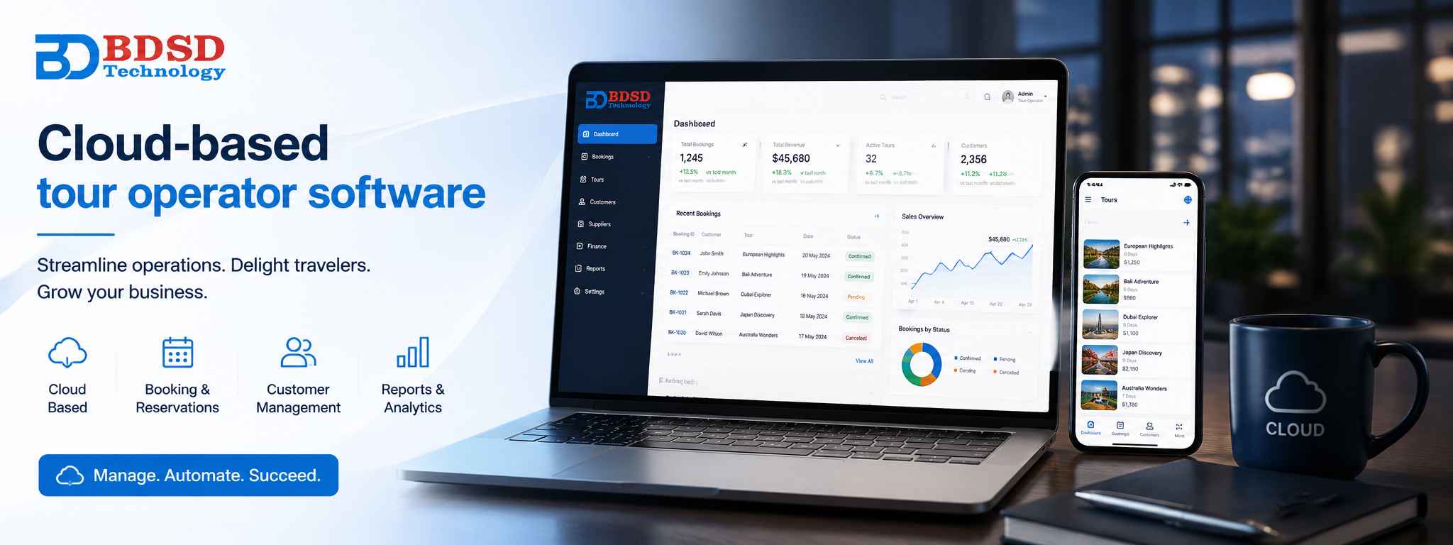 Cloud-based tour operator software