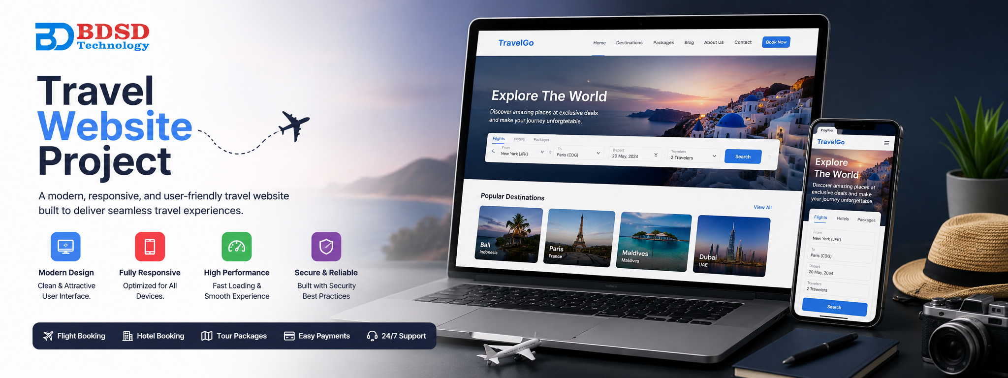 travel website project	