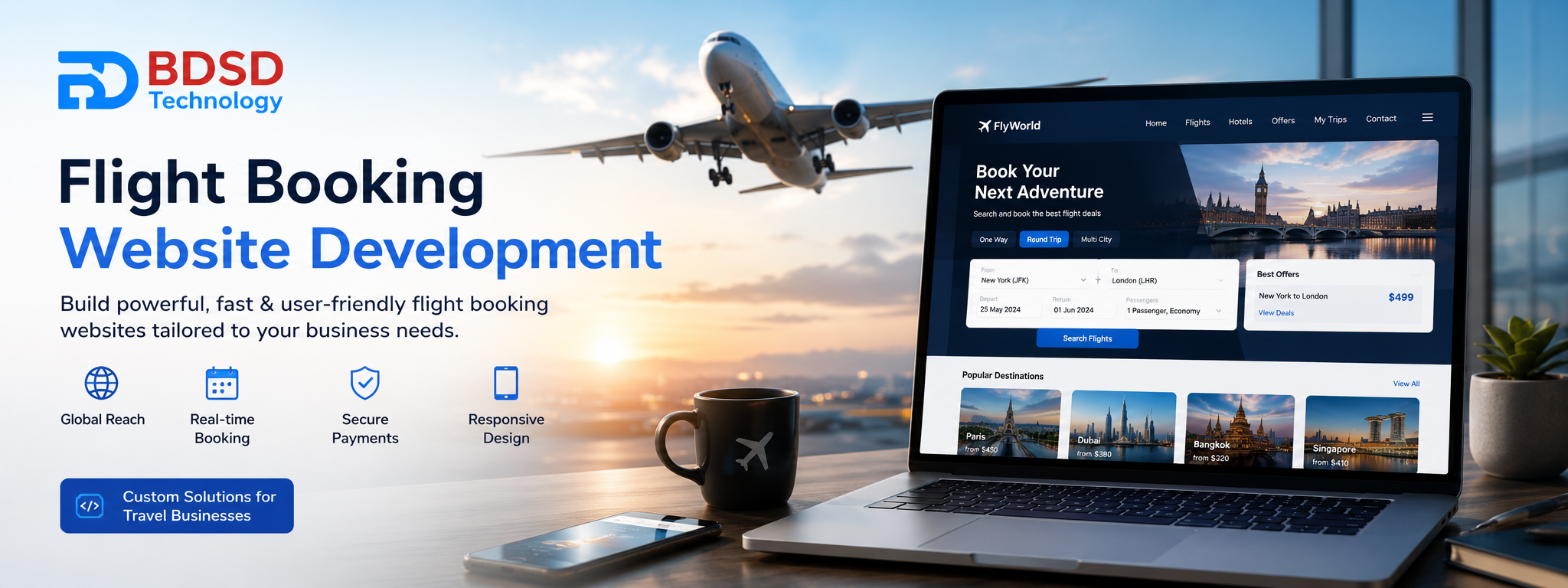 Flight Booking Website development 